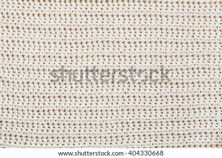 White knitted fabric.