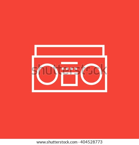Radio cassette player line icon.