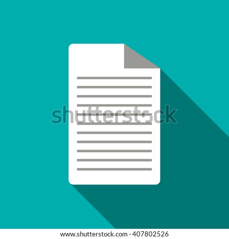Lined paper icon, flat style