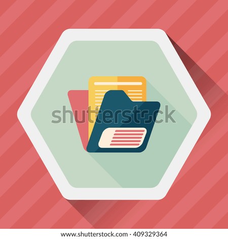 folder flat icon with long shadow,eps10