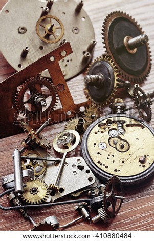 Parts of mechanical watch and alarm clock