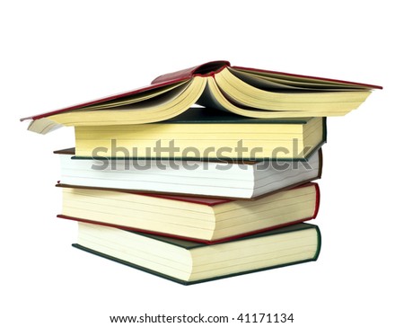 Color books, isolated on a white background.