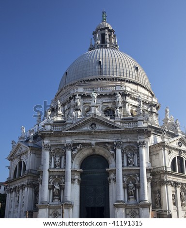 La Salute Church The Church of Saint Mary of Good Health built in 1630 because of the plague Venice Italy