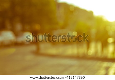 blurred city background