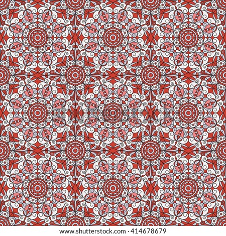 Seamless pattern. Colorful ethnic ornament. Arabesque style