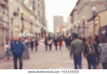 blurred image of outdoor street in European country