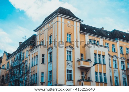 beautiful yellow facade at berlin