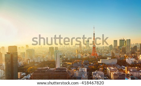 Tokyo Tower in Late Evening

