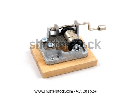 The little music box. Type mechanism. Musical instrument