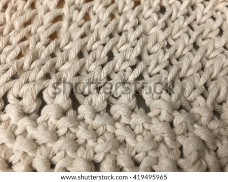 Knitted White Mesh Cloth
