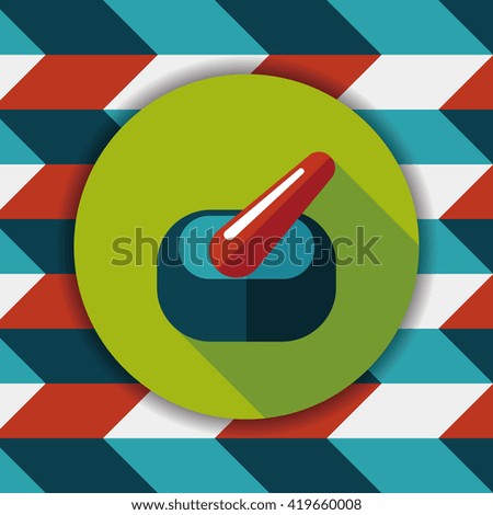 mortar and pestle Flat style Icon with long shadows