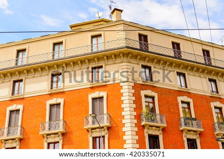 Architecture of the centre of Milan, the capital of Lombardy, Italy.