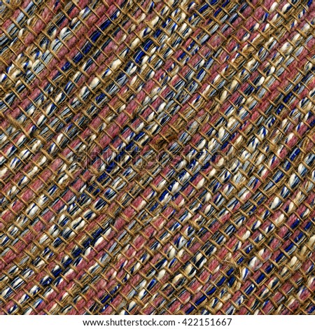 Handwoven woolen fabric, closeup detail