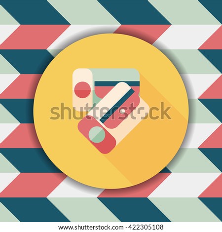 Pencil sharpener flat icon with long shadow,eps10