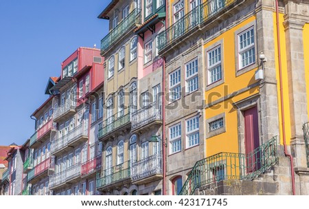 Colorful houses at the Ribeira in Porto, Portugal