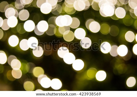 bokeh lights and festive winter gold abstract for background