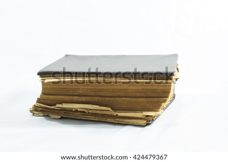 Old book isolated on white