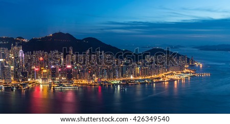 Hong Kong city and Hong Kong sky,