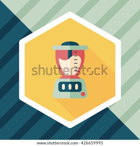 juice machine flat icon with long shadow,eps10