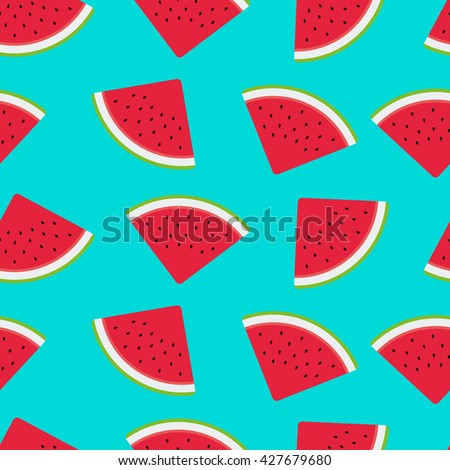 A colorful summer pattern with watermelons 