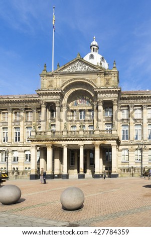 Library and city hall Views around Birmingham city centre Uk