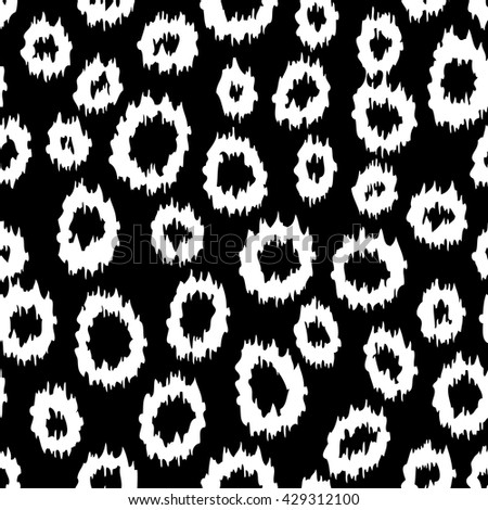 Faux animal spot pattern vector background tile