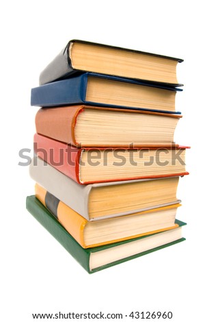 Stack of books. Isolated on white background.