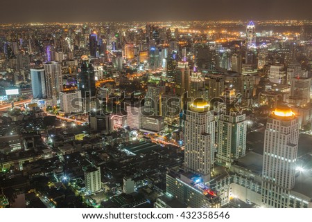 Cityscape of Bangkok skyline, Thailand