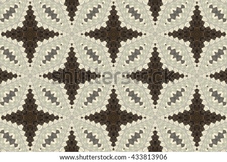 Ornament with gray and brown elements. F
