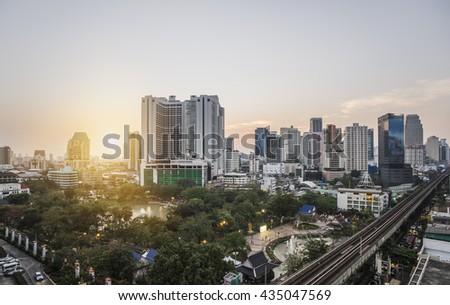 Sunset Cityscape : Bangkok , Thailand