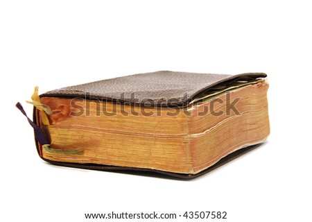 ancient book isolated on a white background