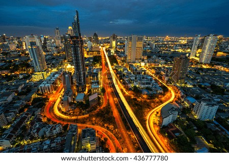 Bangkok traffic from condominium