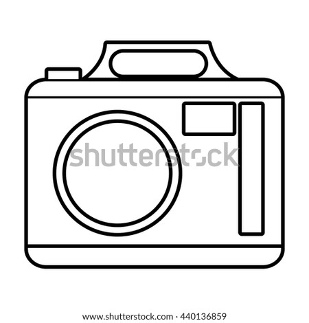 white photo  camera with white circle and stripes over isolated background,vector illustration