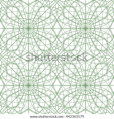 Seamless abstract background pattern with guilloche ornament isolated on white (transparent) background. Vector illustration eps
