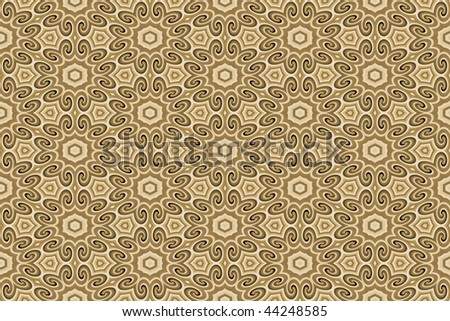Brown retro flower pattern background