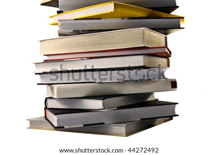 Bale of books isolated on a white background