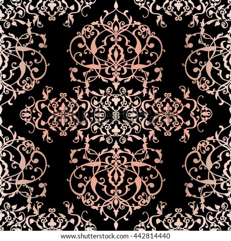  abstract seamless patchwork pattern with geometric and floral ornaments, stylized flowers, dots, snowflakes and lace. Vintage arabic style.