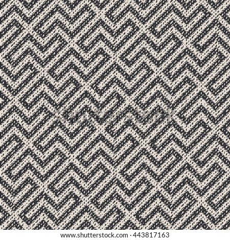 Abstract zigzag elements flecked  geometric motif. Seamless pattern.