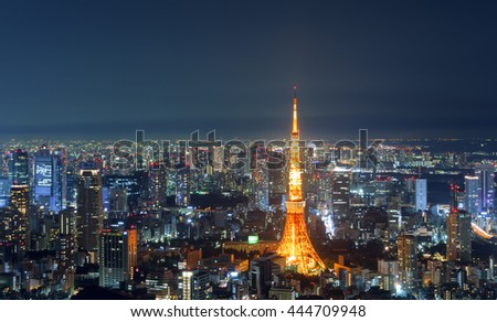 Tokyo Tower View at Night
