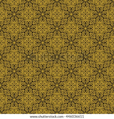Golden vintage decor seamless pattern. Vector illustration for your design