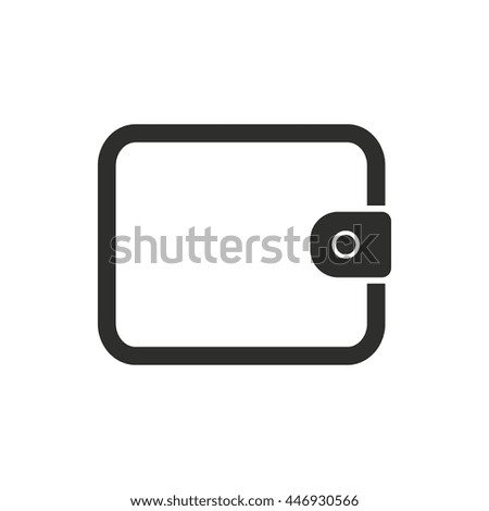 Wallet vector icon. Illustration isolated on white background for graphic and web design.