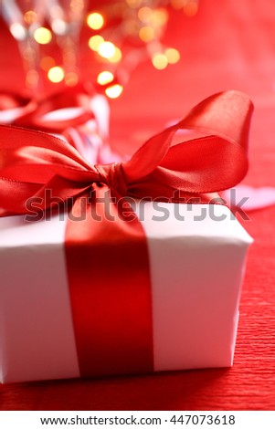 gifts with red ribbons