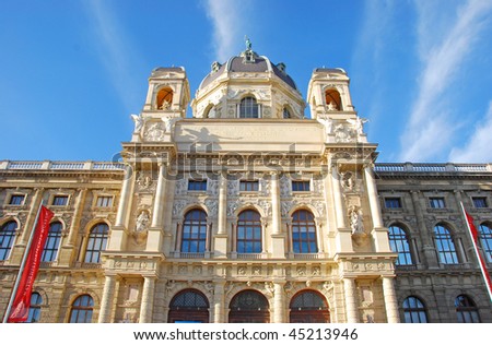 The front of the historical museum of Vienna, Austria, Europe
