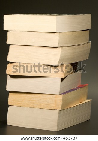 stack of paperback books
