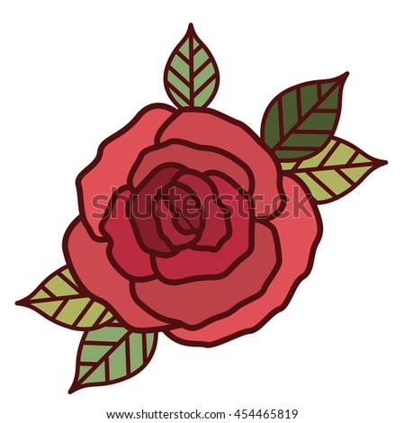 beautiful rose isolated icon design, vector illustration  graphic 