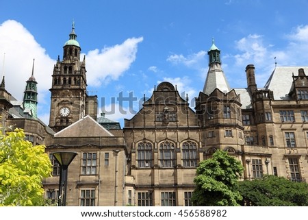 Sheffield - city in South Yorkshire, UK. Town Hall.