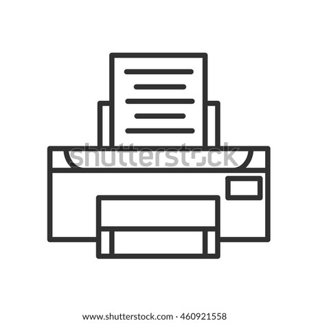 Fax linear icon. Thin line design