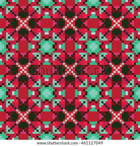 Abstract pixel pattern. Cloth design, wallpaper. Vector illustration.