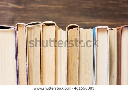  Books On The Wooden Background