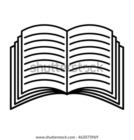 book text open icon vector isolated graphic
